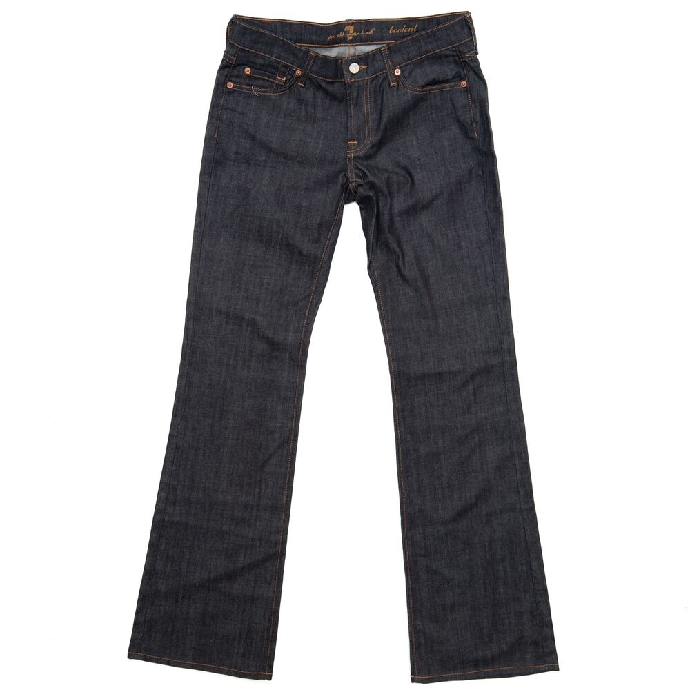 7 For All Mankind Dark Blue Boot Cut Jeans